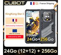 Cubot KINGKONG STAR 2, smartphone ultrasottile e robusto 5G, 4nm MTK D8200, 24GB (12+12GB) 256GB, display da 6,72 pollici a 144Hz Black