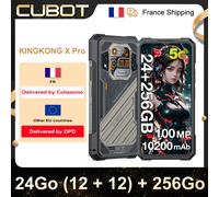 CUBOT KINGKONG X Pro, 24 GB (12 + 12) 256 GB Smartphone robusto, 5G Dimensity 8200, 4 nm, 3,1 GHz, schermo da 6,72" 144 Hz, 10200 mAh Black