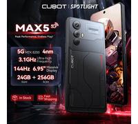 CUBOT MAX 5, Smartphone 5G Android, Dimensity 8200, Schermo grande da 6,95" 144 Hz, 24 GB di RAM + 256 GB di ROM, Telefono da gioco, In arrivo