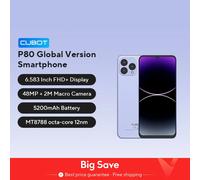 Cubot P80, 2023 Nuovo smartphone Android 13, versione globale, 16GB di RAM(8GB + 8GB estesa), 256GB di ROM(supporto 1 TB esteso), NFC, schermo FHD + da 6,583", 5200mAh, fotocamera da 48MP, 4G phone, B