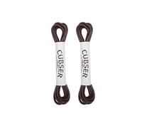 CUBSER Lacci rotondi per scarpe (2 paia) Premium cerati resistenti sottili 3mm per scarpe eleganti casual Oxford, Marrone, 75 cm