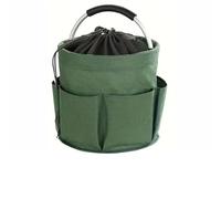Cubstone 17L Borsa Porta Detersivi per Pulizie,Cestino Porta Prodotti Pulizia Casa con Manico,Contenitore per Utensili per La Pulizia,Secchio Porta Attrezzi,Organizer Detersivo(Green,A)