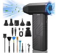 CUBTEM Elettrico Rimuovi Polvere Aria Compressa Senza Fili,3 Velocità 110000 RPM Soffiatore Aria Compressa, Mini Soffiatore a Batteria 8000mAh con Luce LED,Per Pulizia Profonda PC, Tastiere, Auto-v15