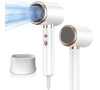 CUBTEM Phon Capelli,Asciugacapelli Professionali 2400W,Phon da Viaggio,Asciugacapelli Ionico con Diffusore e Concentratori,3 Temperature/2 Velocità,Salone di Parrucchiere a Casa Applicabile (Bianco)