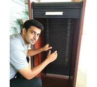 CucCe Ante a soffietto per mobili Kit porta serranda in plastica PVC for armadio con binario e mano, porte avvolgibili scorrevoli for carichi pesanti dritte(60x80cm)