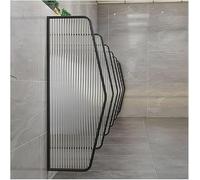 CucCe Divisorio for orinatoi, divisorio for Bagno, Pannello in Vetro temperato, Struttura in Acciaio Inossidabile, divisorio for WC a Parete(Black)