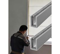 CucCe Strisce oscuranti for tende a rullo, a forma di U, coperture for bordi delle(Gray 2pcs)