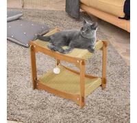 Cuccetta Graffiante per Gatti con Struttura a Due Livelli in Materiale