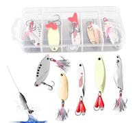 Cucchiai Artificiali Da | Esche Artificiali Rotanti da con Amo - Cucchiaio per la a Jigging - per Riva Lago Fiume Mare Surf Scogliera Escursioni Laghetto Bacino Idrico