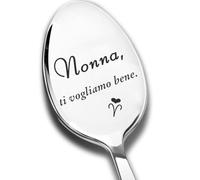Cucchiai da caffè incisi, Nonna, ti vogliamo bene, Cucchiai da tè in acciaio inossidabile, Regali per la nonna, Nonno, regalo di compleanno, regalo di festa della mamma, regalo di Capodanno