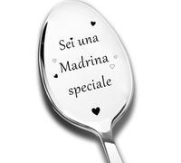 Cucchiai da caffè incisi, Sei una Madrina speciale, Cucchiai da tè in acciaio inossidabile, Regalo per Madrina, regalo di compleanno, regalo di festa della mamma