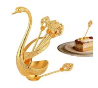 Cucchiai da caffè miscelatore,Sei pezzi eleganti a manico lungo per mescolare,Cucchiai da mescolare per bar da caffè | Per ufficio festa dessert torta