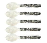 Cucchiai da caviale con manici rotondi, set di 5 cucchiai per caviale, cucchiai per caviale decorativi per caviale per alle uova di cavia