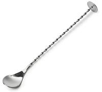 Cucchiai da cocktail in acciaio inossidabile multifunzione Twist Neck Bar Spoon Agitatori da cocktail Shaker con Long Handle Bar Forniture (28 CM Silver)