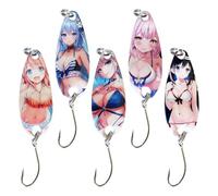 Cucchiai da | Esca Dura Beach Girls per Trote | Set da 5 Esche Artificiali per Trote Persici Lucci Salmoni Bass Acque Dolci e Salate
