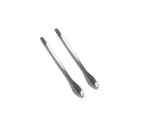 Cucchiai da laboratorio micro in acciaio inox, 10/12,5 / 14 cm, cucchiaio da campionamento per reagenti, 2 cucchiai da laboratorio