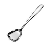 Cucchiai da portata grandi - cucchiaio in acciaio inossidabile a testa quadrata | Impugnatura comoda Spoon di zucchero da dessert | Cucchiai da minestra a manico lungo con finitura polacca a specchio