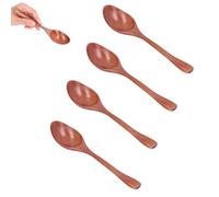 Cucchiai di legno, cucchiai da zuppa da 4 pezzi per cucinare mescolando mescolando MIELES tè soda dessert ciotola di cocco