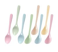 Cucchiai Di Plastica Da 8 Pezzi, Cucchiai A Manico Lungo, Cucchiai Carini, Cucchiai Per Bambini, Utensili Da Cucina, Cucchiai Da Tavola Durevoli