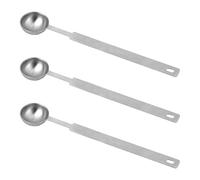 Cucchiai Dosatori da 3 Pezzi, 18cm Cucchiai da Tavola in Acciaio Inossidabile Cucchiai Dosatori Cucchiaino da tè 1/3 Cucchiaio da Tavola 5 ML | Cucchiaio in Metallo da 5 CC Manico Corto (Lungo)
