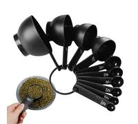 Cucchiai Dosatori Impilabili - Set Ergonomico Da 10 Pezzi, Contenitore A Fondo, Gadget Multiuso | Farina Liquidi Ingredienti Per La Cottura Prodotti Secchi Armadi Da Cucina Cassetto Organizzazi