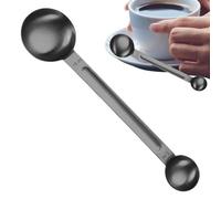 Cucchiai dosatori in acciaio con doppia testa, design a doppia estremità con manico lungo, facilità d'uso, non sbiadisce o arrugginisce, può essere utilizzato per raccogliere zucchero, lievito in