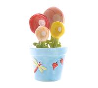 Cucchiai dosatori per vasi di fiori, 5 pezzi, simpatici gadget da cucina in ceramica, supporto per cucchiai dosatori, per ingredienti secchi e umidi, farina, cottura, preparazione dei pasti, casa e