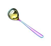 Cucchiai in acciaio inossidabile 304 il cucchiaio è adatto per la cucina domestica cucchiaio da cucina multicolore argento/blu/nero/oro/arcobaleno Dimensioni: 5,3 x 20,8 cm (colore: D, taglia: F) (E F
