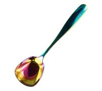 Cucchiai in acciaio inox con testa quadrata, perfetti per servire zuppe e piatti di riso (colorati)