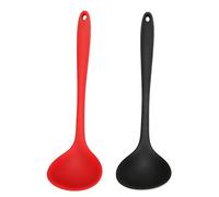 Cucchiai in silicone da - Materiale sicuro per il cibo, silicone morbido non graffio, comoda presa di calore, facile da pulire e appendere, per l'uso della casa e del ristorante,