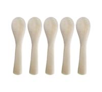 Cucchiai per guarnire dessert, server compatto da 5 | Conchiglia perla naturale per servizio condimento, finitura per dessert caviale, miscelazione per la cura