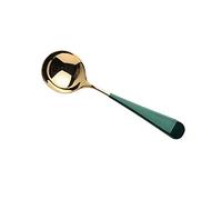 Cucchiai per uso domestico in acciaio inox rotondo cucchiaio-cena cucchiai in metallo per zuppe, cereali, dessert, latte, tè, caffè cucina o ristorante - 15,5 x 4,2 cm (colore: D) (A)