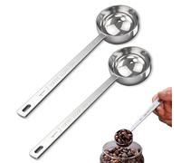 Cucchiaini da caffè, 2 cucchiaini dosatori in acciaio inox, 15 ml, cucchiaio da caffè, manico lungo, cucchiaio dosatore per caffè macinato, latte Brewin