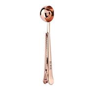 Cucchiaini da caffè Lunghi Cfee 18 × 4 × 2 Cucchiaio Dosatore per caffè Macinato Multifunzione in Acciaio Inossidabile con Clip Lunga per Sigillare il Sacchetto