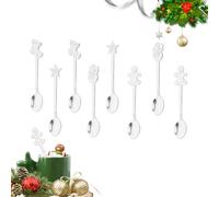 Cucchiaini da Caffè, panemy Regali Natalizi, Cucina Natale, Set Natalizio, Regali Natalizi, Accessori Cucina Natalizi, per Tazze Natalizie Particolari, Per gli Amanti del Caffè e dei Dolci (8, YH8)