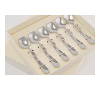 Cucchiaini da Gelato 6 pezzi Magic in acciaio inox 18/10 Lucido spessore 2 mm in confezione Bomboniera inox lucido