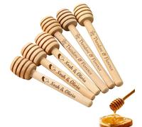 Cucchiaini Da Miele In Legno Personalizzati, Cucchiaini Da Miele Con Nome Inciso Su Misura, Mini Mescolatori Per Miele, Bomboniere, Decorazioni Per Feste, Regali Di Nozze Per Gli Ospiti(8cm)