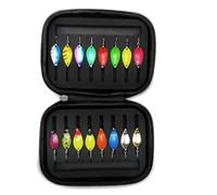 Cucchiaini Da Pesca Esche, 16 Pezzi Cucchiaini Pesca Spinning, Esca Da Pesca Alla Trota, Esche Per La Pesca Alla Trota,Kit di esche, Per Acqua Dolce e Salata Per Lucci, Lucioperca, Persici, Trote