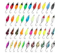 Cucchiaini Da Pesca Esche 43 Pezzi Esche Artificiali,Esche Da Pesca, Fishing Set,Esche Per La Pesca Alla Trota,Spoon Trout Area Per Trota, Persico,Luccio Spoon Kit Con Scatola