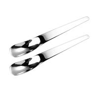 Cucchiaini da tè ghiacciato 2 pezzi dosatore ergonomico robusto manico | Cucchiaio da dessert in acciaio inox Per Ghiaccio Caffè Cucina Alimenti Panettieri Baristas Preparazione Casa Zucchero