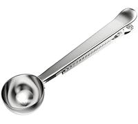 Cucchiaini Dessert Zuppa Cucchiaino da caffè con manico lungo e clip latte in polvere condimento liquido misurazione cucchiai di Resistenti Cucina(Sliver)