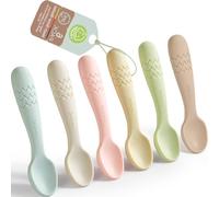 Cucchiaini Svezzamento Silicone Neonato 6 Pezzi - Posate Bambini 3 Fasi (Passo 1+2+3) - Morbidi, Senza BPA - Cucchiaino Prima Pappa Antigoccia (6 Pcs-B)