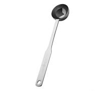Cucchiaino da caffè con manico lungo da 8 ml per contenitori alti | 25 ml di grandi dimensioni, struttura in acciaio inox massiccio, effetto argento lucido, ideale per raccogliere sfusi