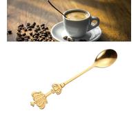 Cucchiaino da caffè, cucchiaio d'oro a doppia corona per il ghiaccio