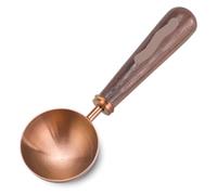 Cucchiaino da caffè in acciaio inossidabile con manico in noce nera, 10 g - dosatore((4-rolls) 12x40mm-G)