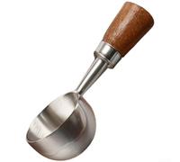 Cucchiaino da caffè in acciaio inox, 30 ml, manico in noce (A)