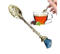 Cucchiaino da caffè in, cucchiaio | Cucchiaio vintage in lega di,Cucchiai da da dessert in pietra grezza di decorativi, stoviglie da caffè, forniture per la casa