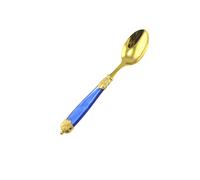 Cucchiaino da caffè Mirage in Ghiere oro Tin Gold 18.10 (AISI 304) manico perlato doppia ghiera lavabili in lavastoviglie Blu Perlato blu