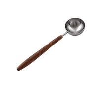 Cucchiaino da Caffè Vintage Noce Legno Maniglia Inossidabile Scoop Tè