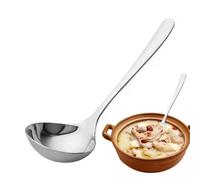 Cucchiaino da tè in acciaio inox - Manico lungo argentato, cucchiaino da caffè | Grande cucchiaio multifunzione in acciaio inox con superficie lucidata, elegante argento da tavola per la casa cucina